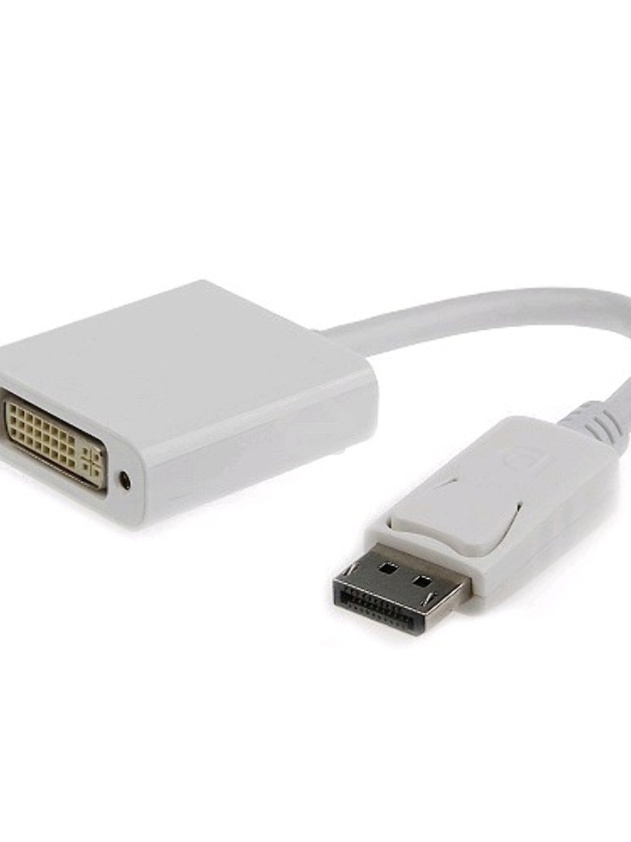 Переходник DisplayPort - DVI Cablexpert A-DPM-DVIF-002-W, 20M/19F, белый, пакет