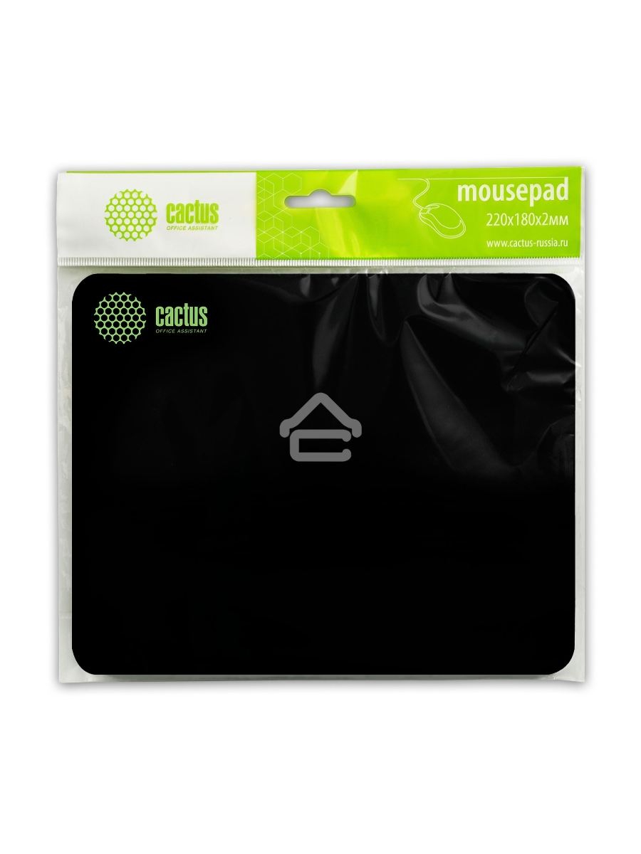 Коврик для мыши Cactus CS-MP-P01XS Микро черный 220x180x2мм