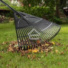 Грабли веерные пластиковые Palisad, 620х1750 мм, 27 плоских зубьев, алюминиевый черенок,