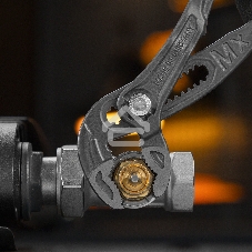 Клещи переставные Denzel кнопочный механизм, обливные рукоятки, 250 мм