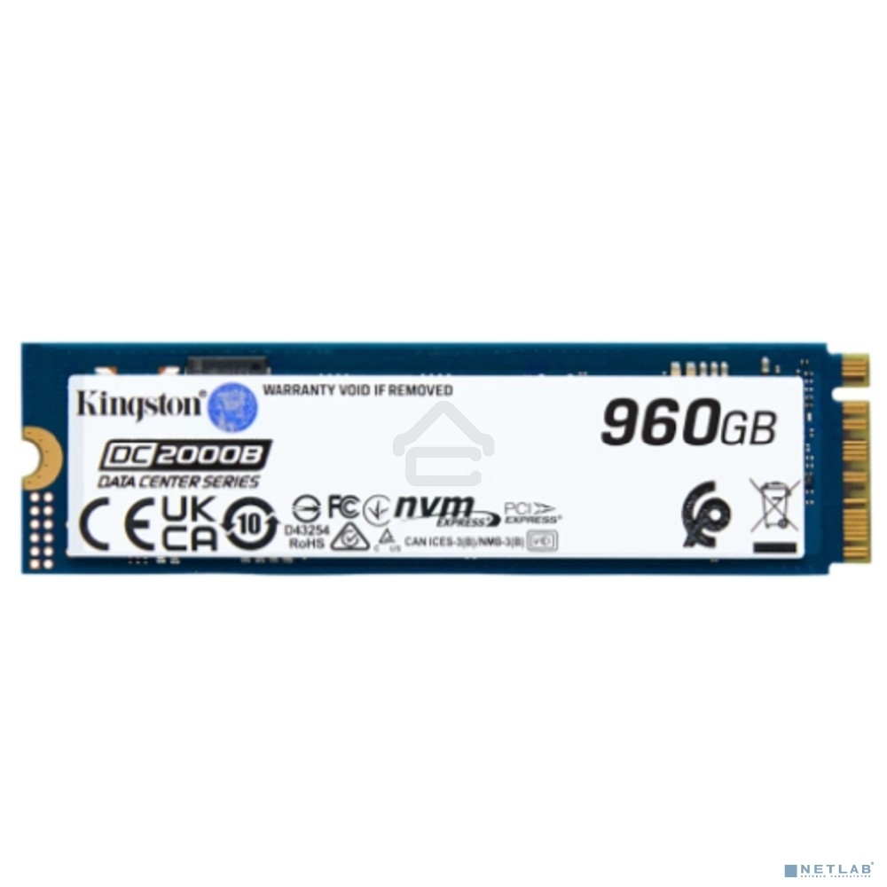 Накопитель SSD Kingston PCIe 4.0 x4 960Gb SEDC2000BM8/960G DC2000B M.2 2280 0.4 DWPD
