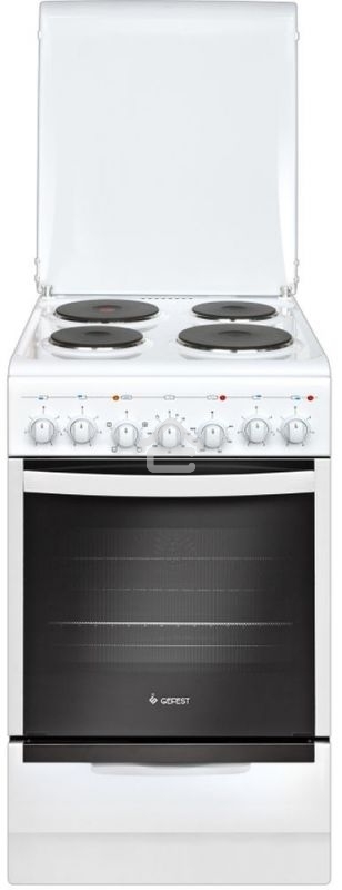 Плита электрическая Gefest 5140-02 белый, конфорок 4 электрических, духовка 55 л, 50 см x 85 см x 58.5 см