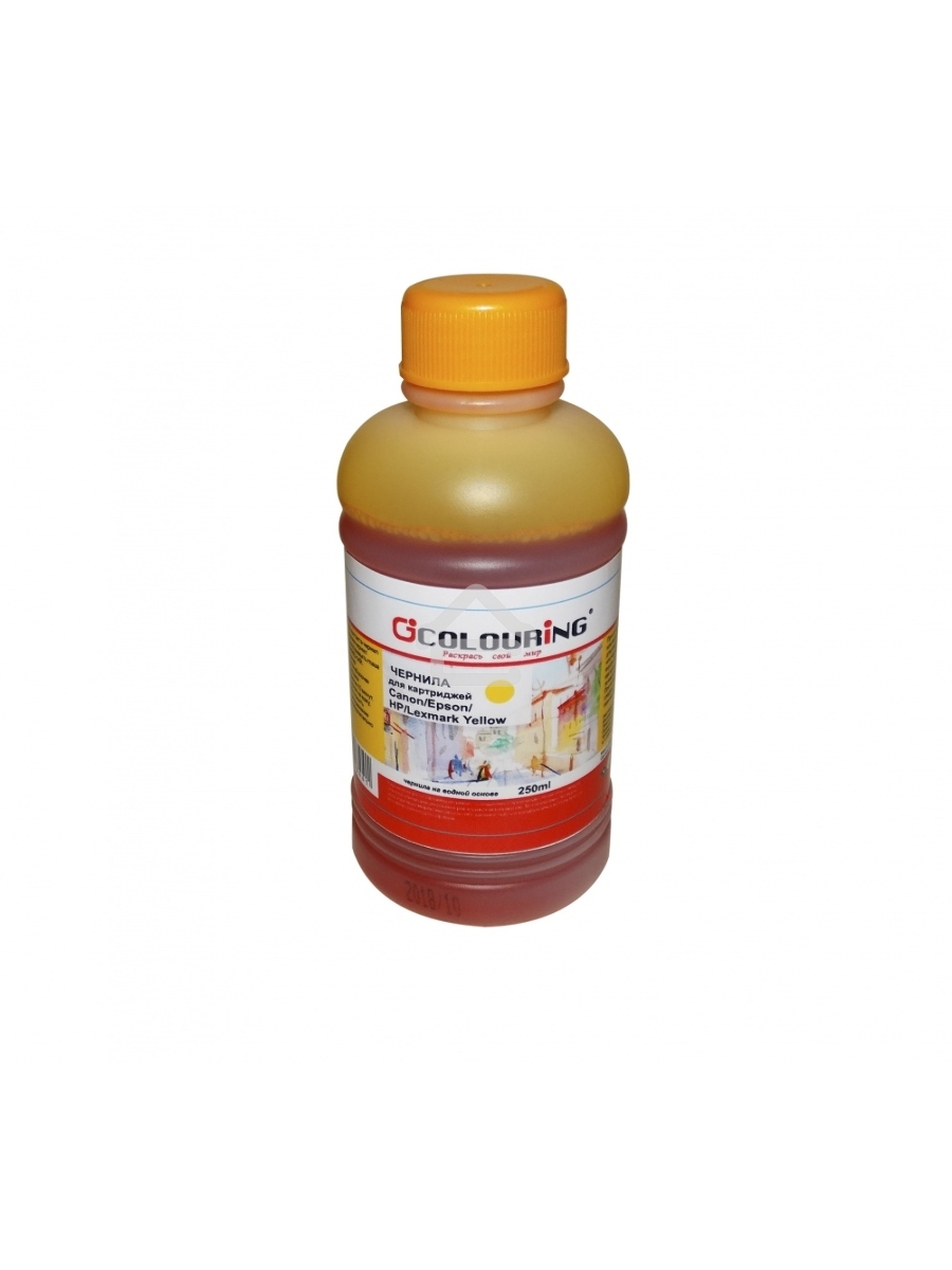 Чернила для принтеров Canon/Epson/HP/Lexmark Yellow 250 мл водн Colouring U