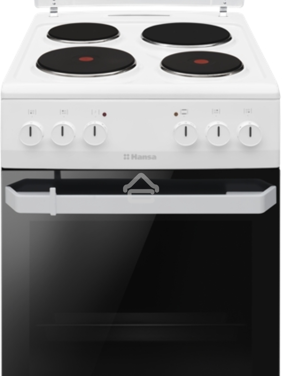 Плита электрическая Hansa FCEW54120 белый, конфорок 4 шт, духовка 62 л, 50 см x 85 см x 60 см