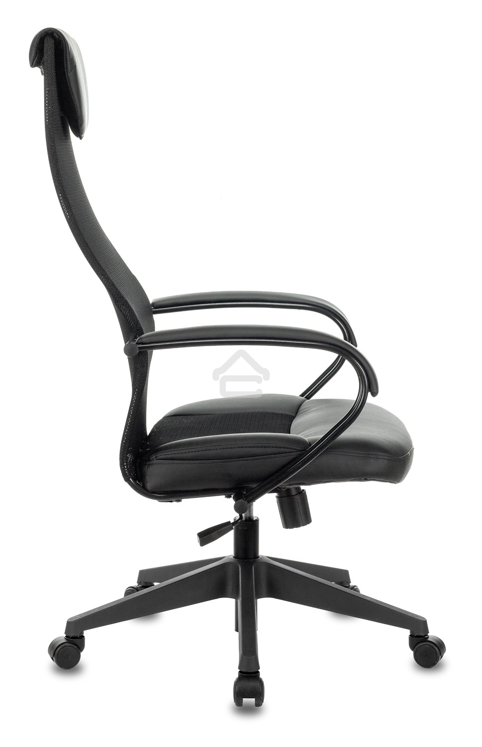 Кресло руководителя Бюрократ CH-608/BLACK TW-01 TW-11 черный, спинка сетка, искусст.кожа/ткань