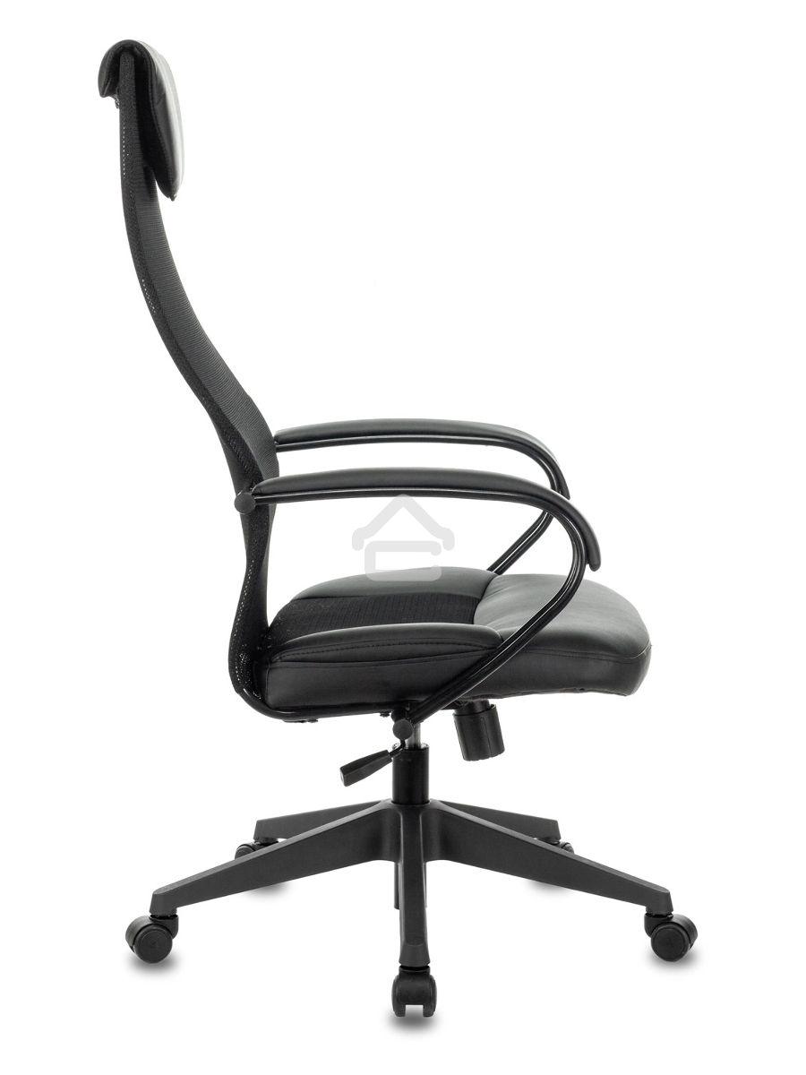 Кресло руководителя Бюрократ CH-608/BLACK TW-01 TW-11 черный, спинка сетка, искусст.кожа/ткань