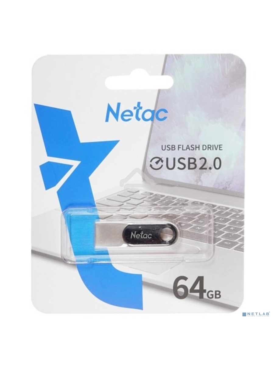 Флеш диск Netac U278 64Gb <NT03U278N-064G-20PN>, USB2.0, металлическая матовая