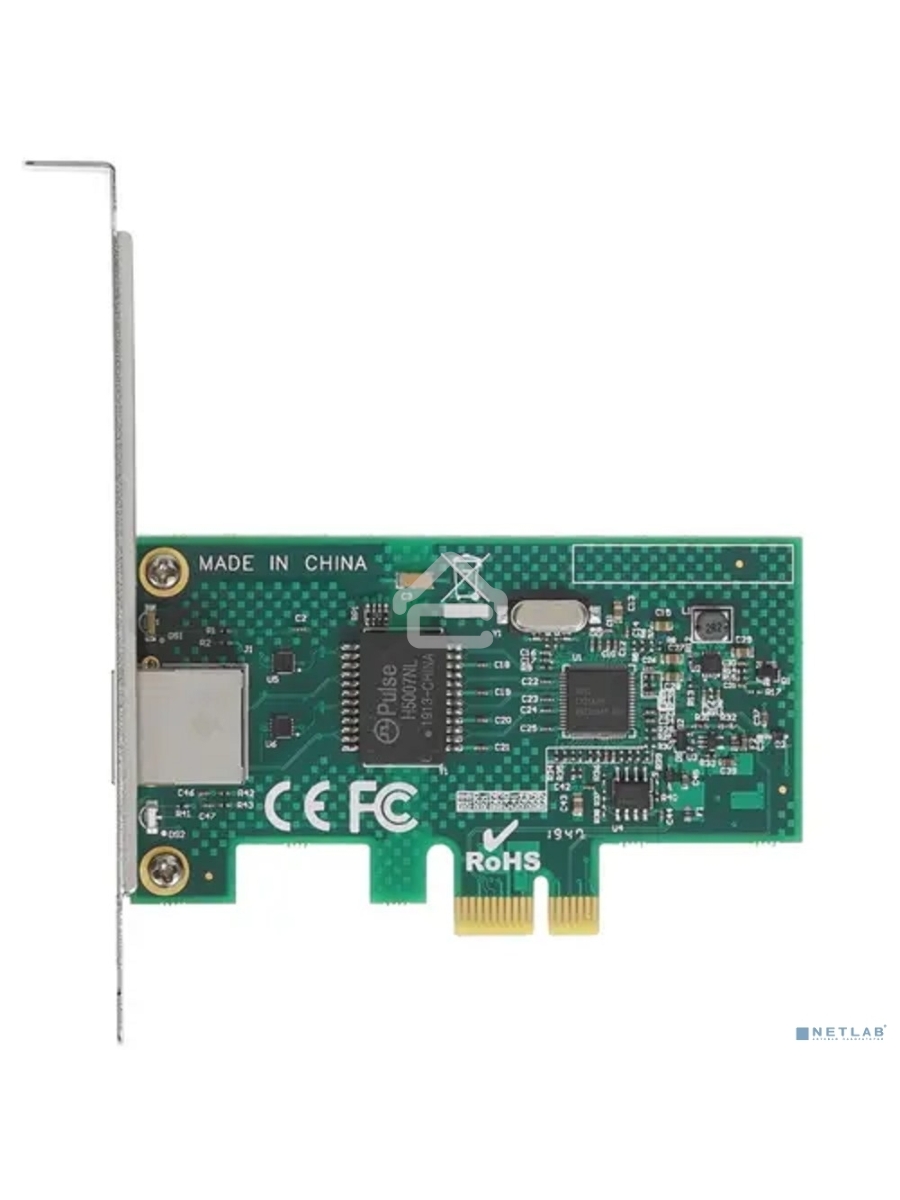 Сетевой адаптер ExeGate EXE-i210-F1 (PCI-E x1 v2.0, порт 1xSFP (медный), 10/100/1000Mbps, Gigabit Server NIC Intel Chipset I210-F1)