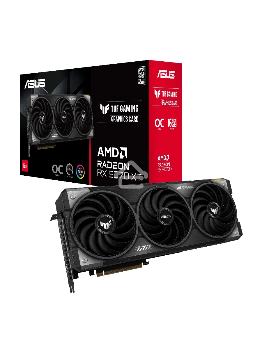 Видеокарта ASUS RX9070XT TUF GAMING OC 16GB GDDR6 256bit 3xDP HDMI 3FAN RTL TUF-RX9070XT-O16G-GAMING