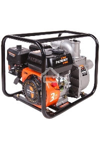 Мотопомпа PATRIOT MP 3060 S [335101430] {Двиг. 4-т, АИ-92, 196сс, 6.5 л.с., самовсас., макс.производит.60 м?/ч (1000 л/м), макс.глуб.всас.8 м., макс.нап.30 м., диам.патруб.3
