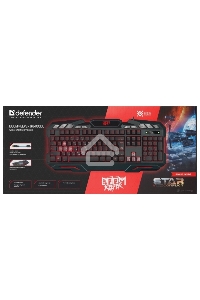 Клавиатура Defender Doom Keeper GK-100DL RU  проводная, USB, чёрный
