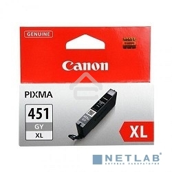 Картридж струйный Canon CLI-451XLGY серый, 780 стр. (повышенной емкости), для PIXMA iP7240, MG5440, 6340