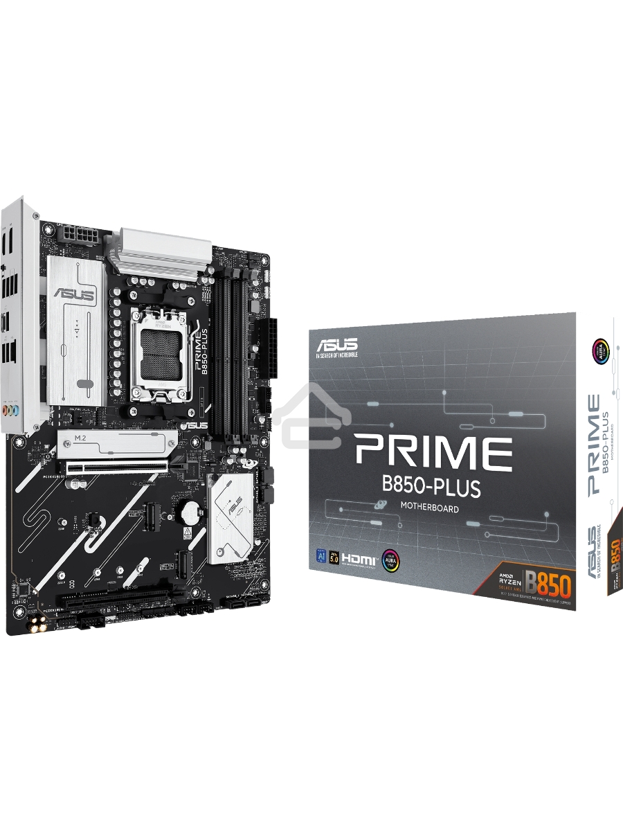 Материнская плата ASUS PRIME B850-PLUS, AM5, AMD B850, 4xDDR5, 4xSATA, 3xM.2, 1xPCIe 5.0 x16, 1xPCIe 4.0 x16, 1xDP, 1xHDMI, 1x2.5Gb LAN, 4xUSB-A 10Gbps, 1xUSB-C 10Gbps, 2xUSB-A 5Gbps, 2xUSB-A 2.0, 3x3.5 мм, 7.1, ATX