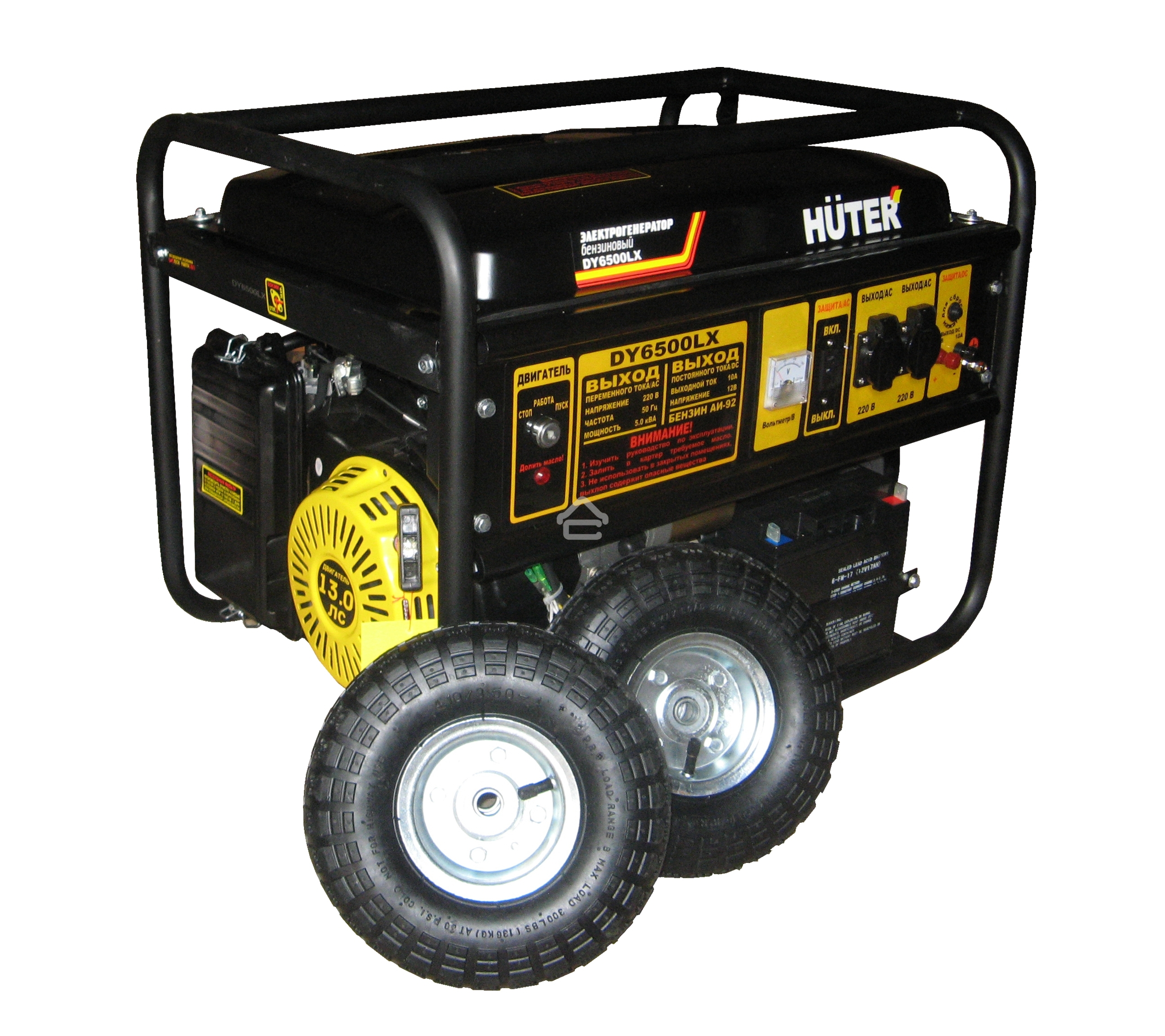 Электрогенератор бензиновый Huter DY6500LX, 5.5 кВт, 71 дБ, 89 кг