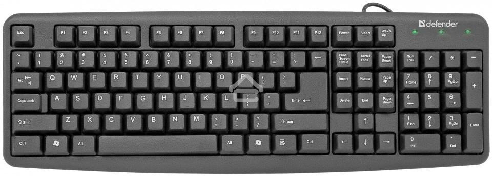 Клавиатура проводная Defender Element HB-520, USB, черный