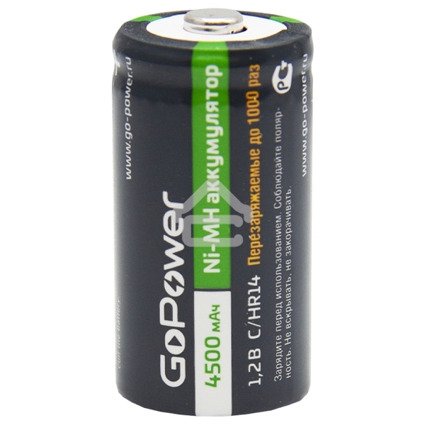 Аккумулятор бытовой GoPower HR14 C BL2 NI-MH 4500mAh блистер (2 шт.)