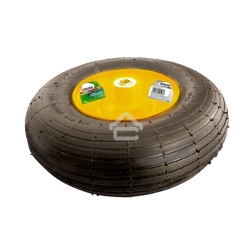 Колесо пневматическое Palisad 4.00-6, D325 мм, подш. внут. диам. 16 мм, длина оси 100 мм