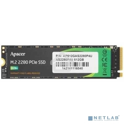 Накопитель SSD Apacer AS2280P4U, 512Gb, PCIe 3.0 x4, M.2 2280, NVMe, R/W 3500/2300