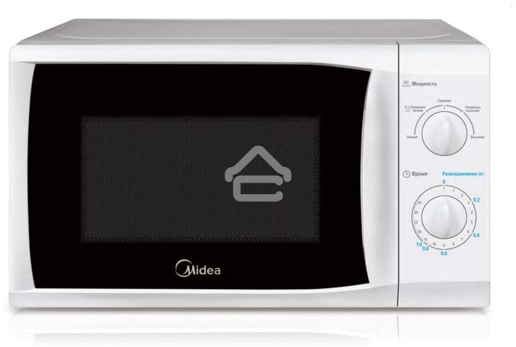 Микроволновая печь Midea MM720CFB белый, 20 л, 700 Вт, переключатели - поворотный механизм
