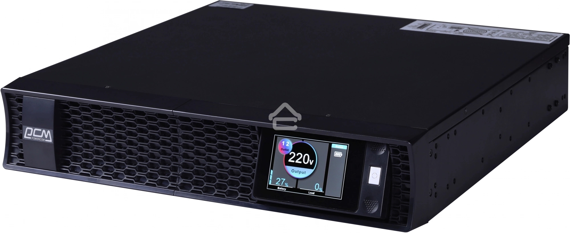 Источник бесперебойного питания Powercom Next, On-Line, 1000VA/1000W, Rack/Tower, 8*IEC320-C13, LCD, Serial+USB, SmartSlot, подкл. доп. Батарей (2027157)