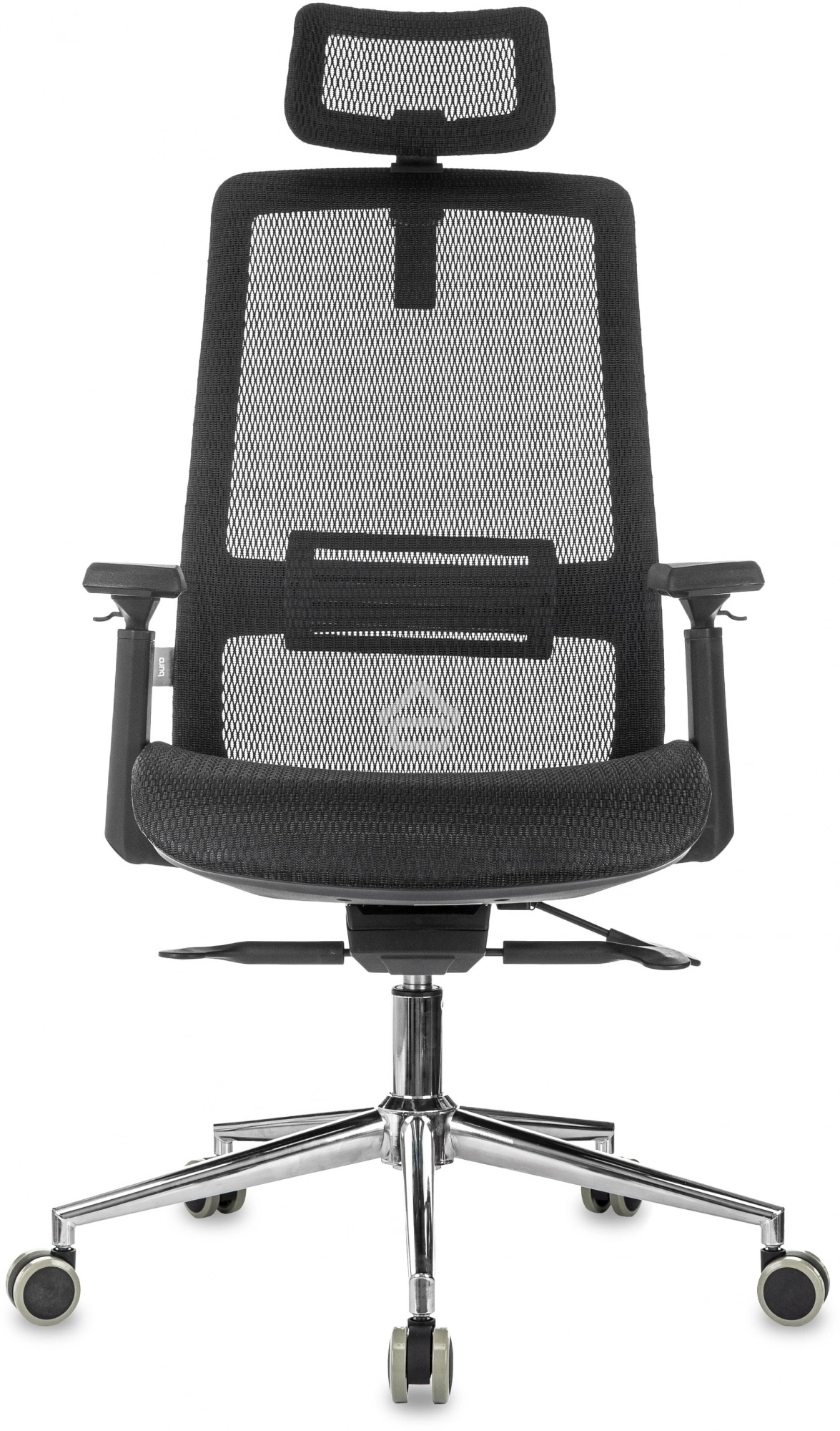 Кресло руководителя Бюрократ MC-912-H черный, сетка с подголов. крестов. металл хром