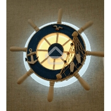 Светильник Hiper настенно-потолочный Штурвал LED 14Вт белый/голубой H062-1