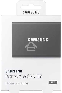 Накопитель SSD Samsung External T7 MU-PC1T0T/WW, 1ТБ, USB 3.2, черный