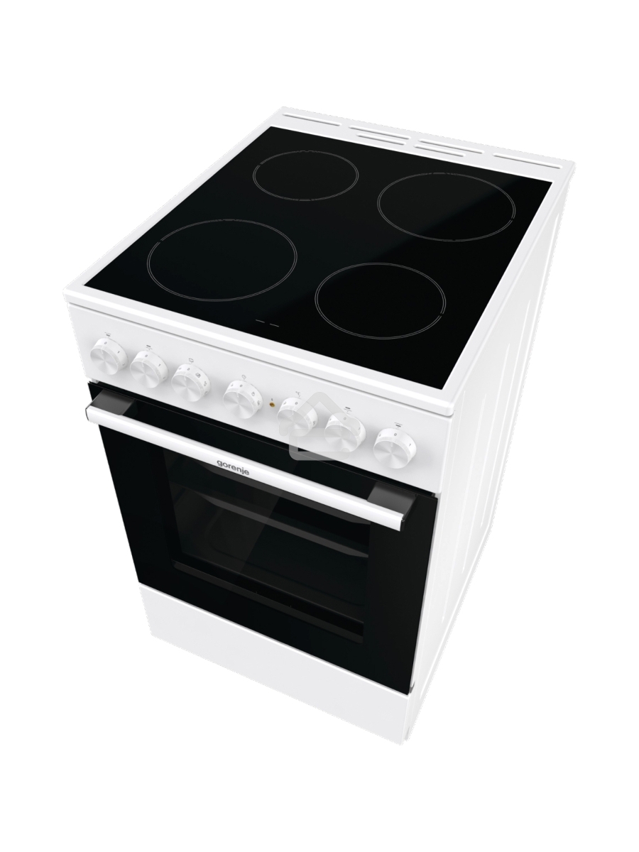 Плита электрическая Gorenje GEC5B41WG белый, конфорок 4 электрических, духовка 62 л, 50 см x 85 см x 59.4 см
