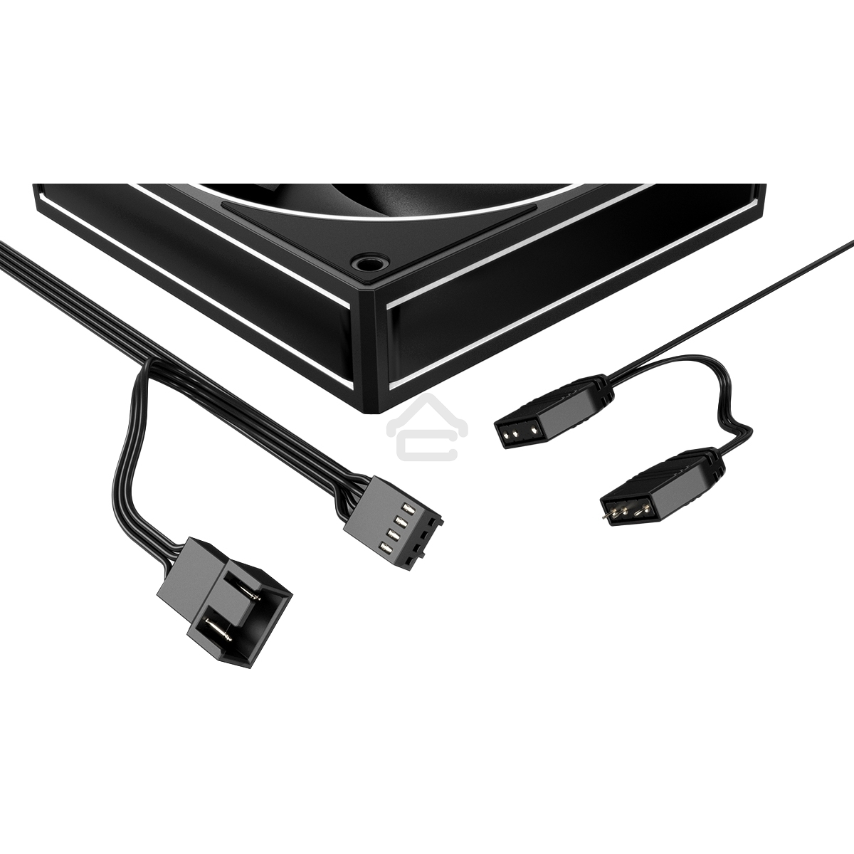 Вентилятор для корпуса ID-Cooling AF-127-ARGb-K черный, 120 мм, 2000 об/мин, 29.9 дБ, 4 pin