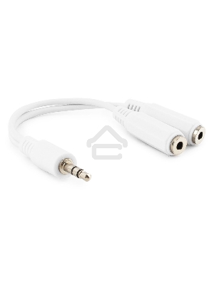 Кабель-разветвитель аудио сигнала Gembird CCA-415W (переходника для наушников) белый