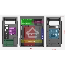 Компьютерный корпус Case Forza mATX case, black, w/PSU 450W 12cm, w/2xUSB3.0, w/pwr cord, w/o FAN