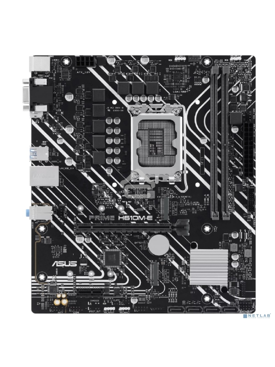 Материнская плата ASUS PRIME H610M-E-CSM, LGA 1700, Intel H610, 2xDDR5, 4xSATA, 2xM.2 PCIe 3.0 (x2, x4), 1xPCIe 4.0 x16, 1xPCIe x1, 1xHDMI, 1xDP, 1xVGA, 2xUSB-A 2.0, 2xUSB-A 3.2 Gen 1, 1x 1Gb LAN, 3x3.5 мм, 7.1, mATX