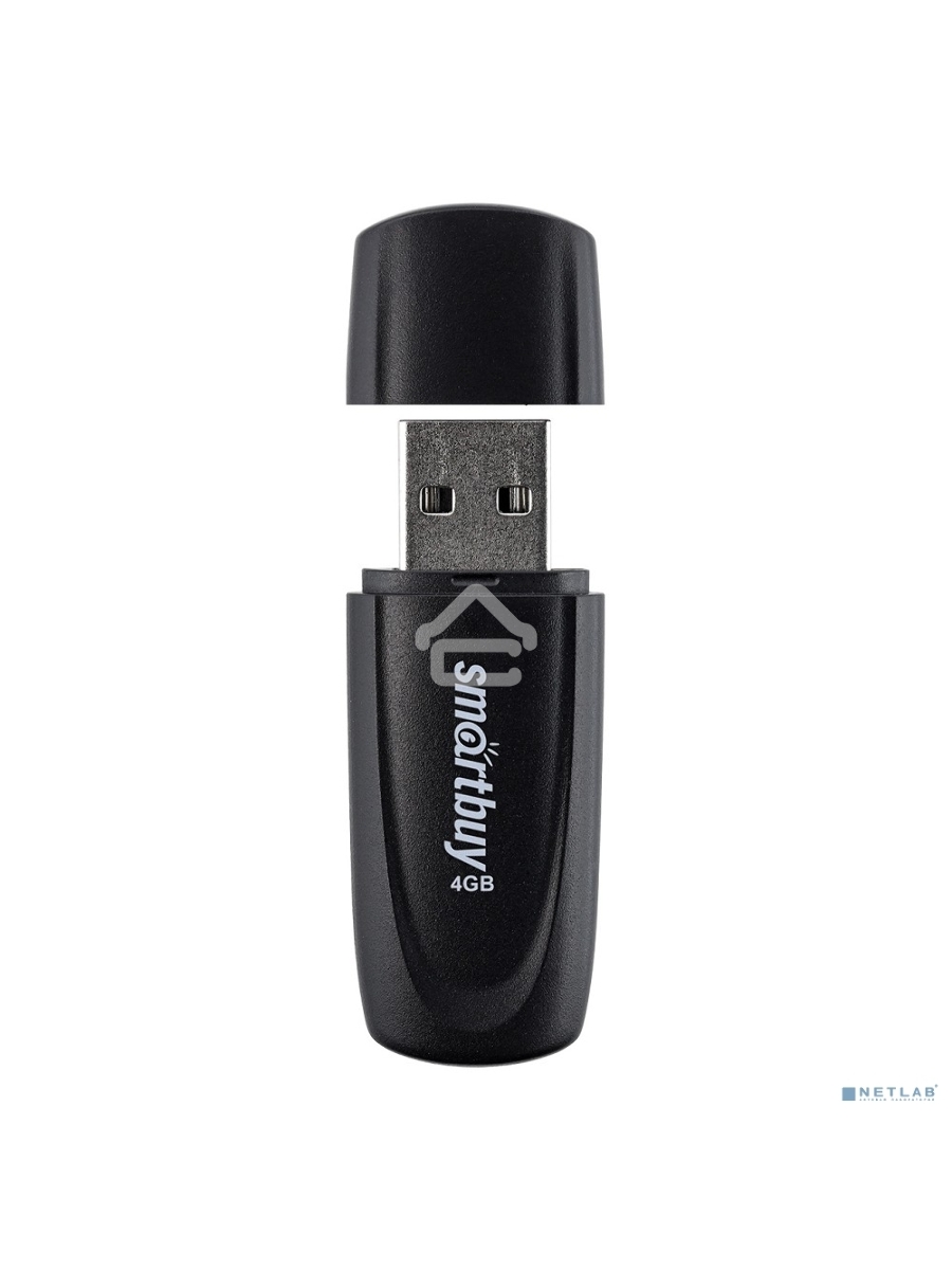 Флеш диск USB 2.0 SmartBuy 004GB Scout Black (SB004GB2SCK)