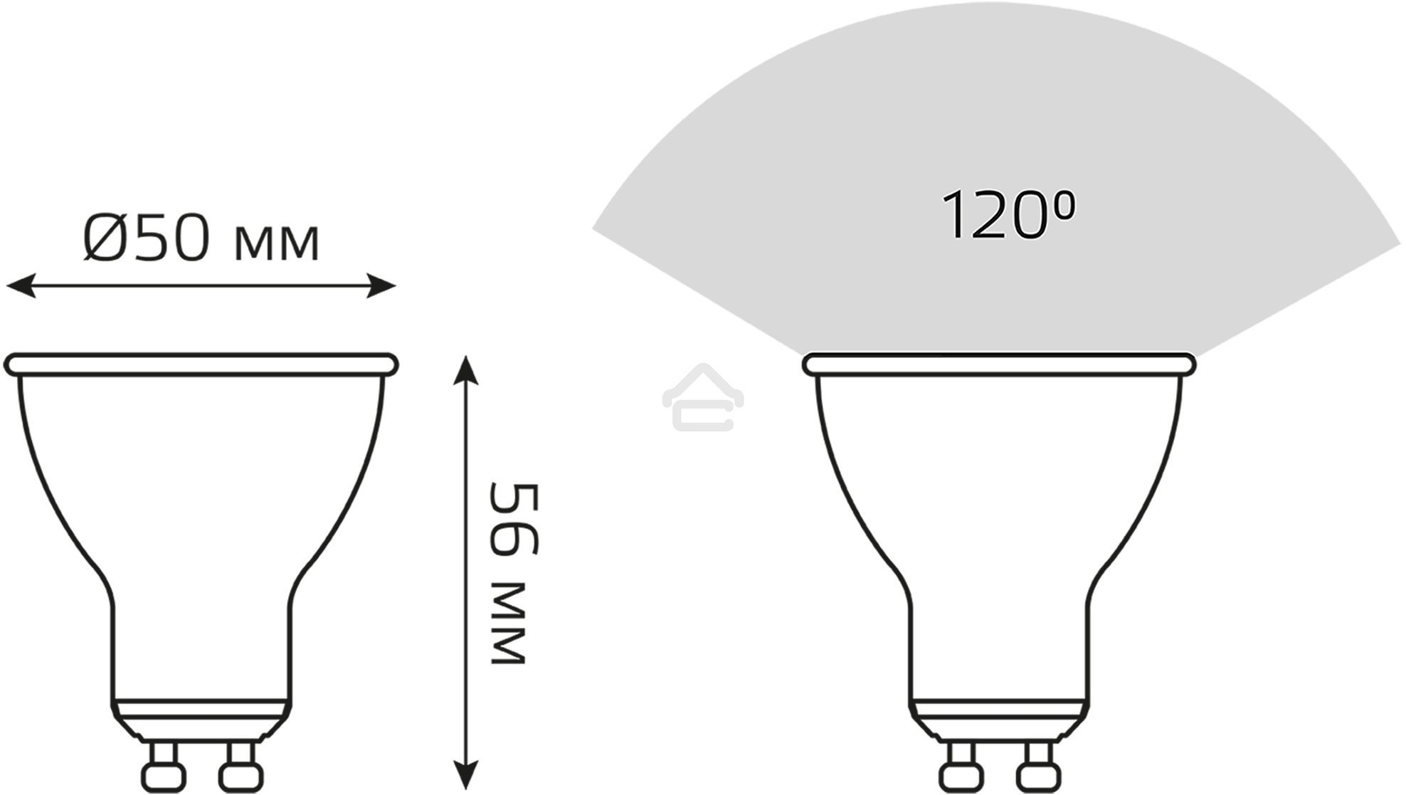 Лампа cветодиодная Gauss MR16 9W 830lm 4100K GU10 LED