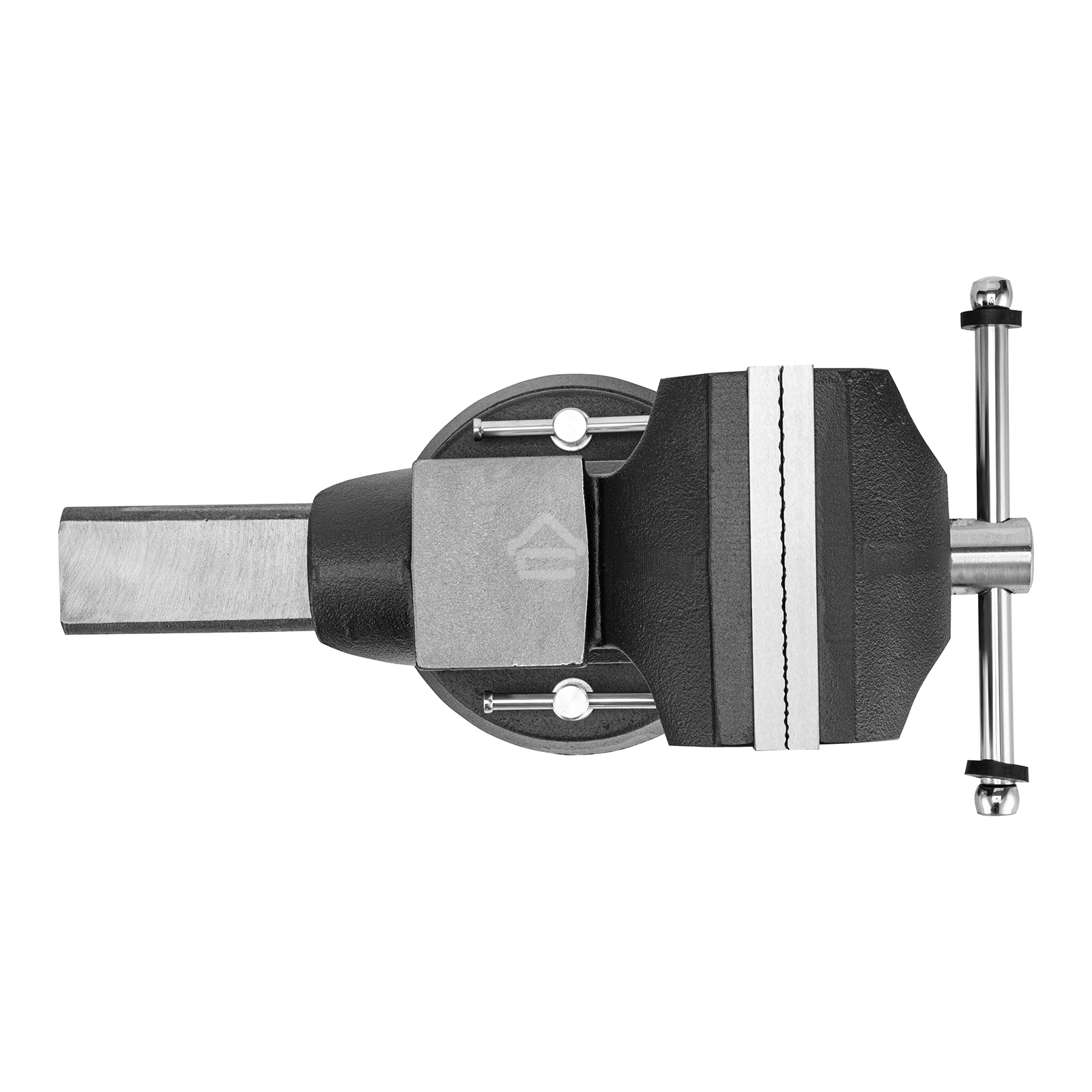 Тиски слесарные Denzel BVH-150 150 мм, поворотные, стальная направляющая, с наковальней