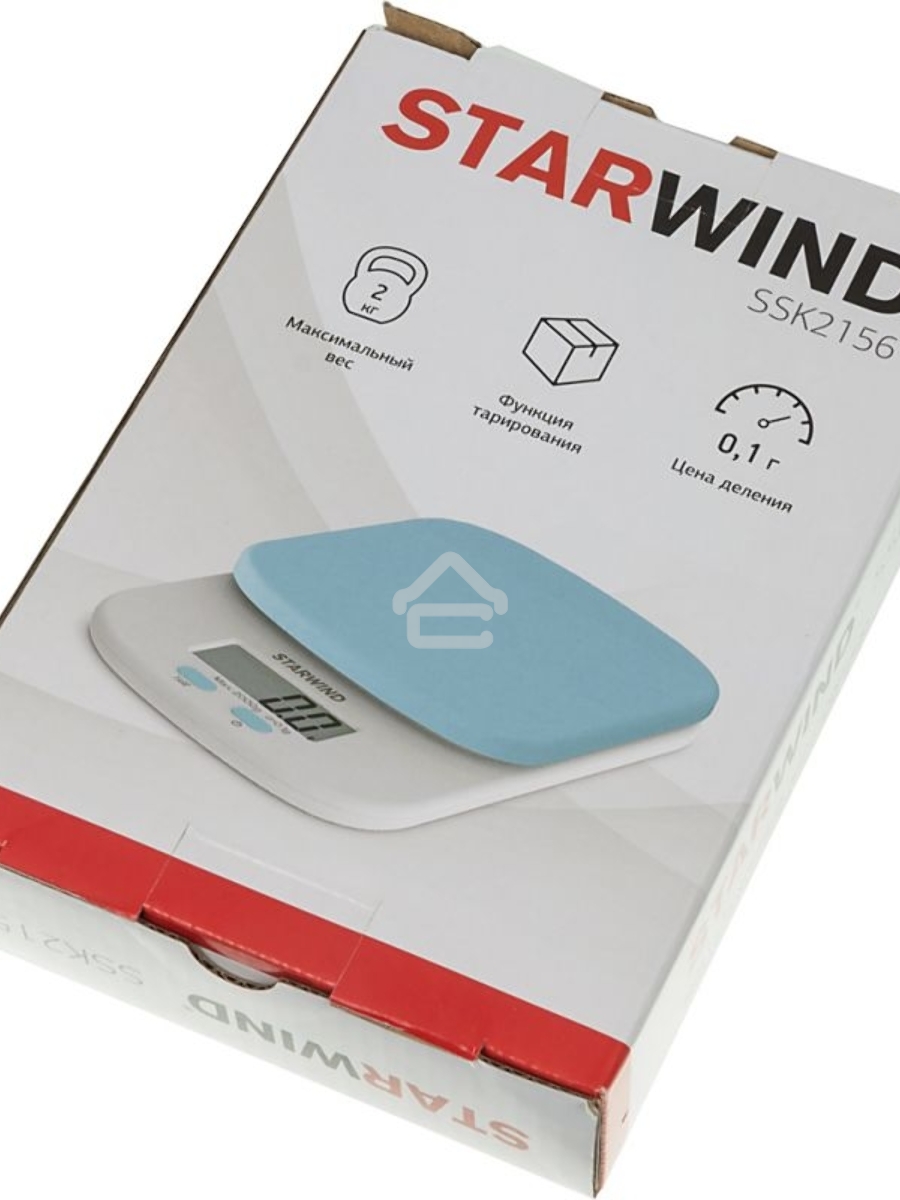Весы кухонные Starwind SSK2156 макс.вес:2кг голубой