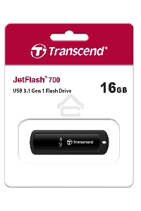Флеш диск Transcend 16Gb Jetflash 700 TS16GJF700 USB3.0 черный
