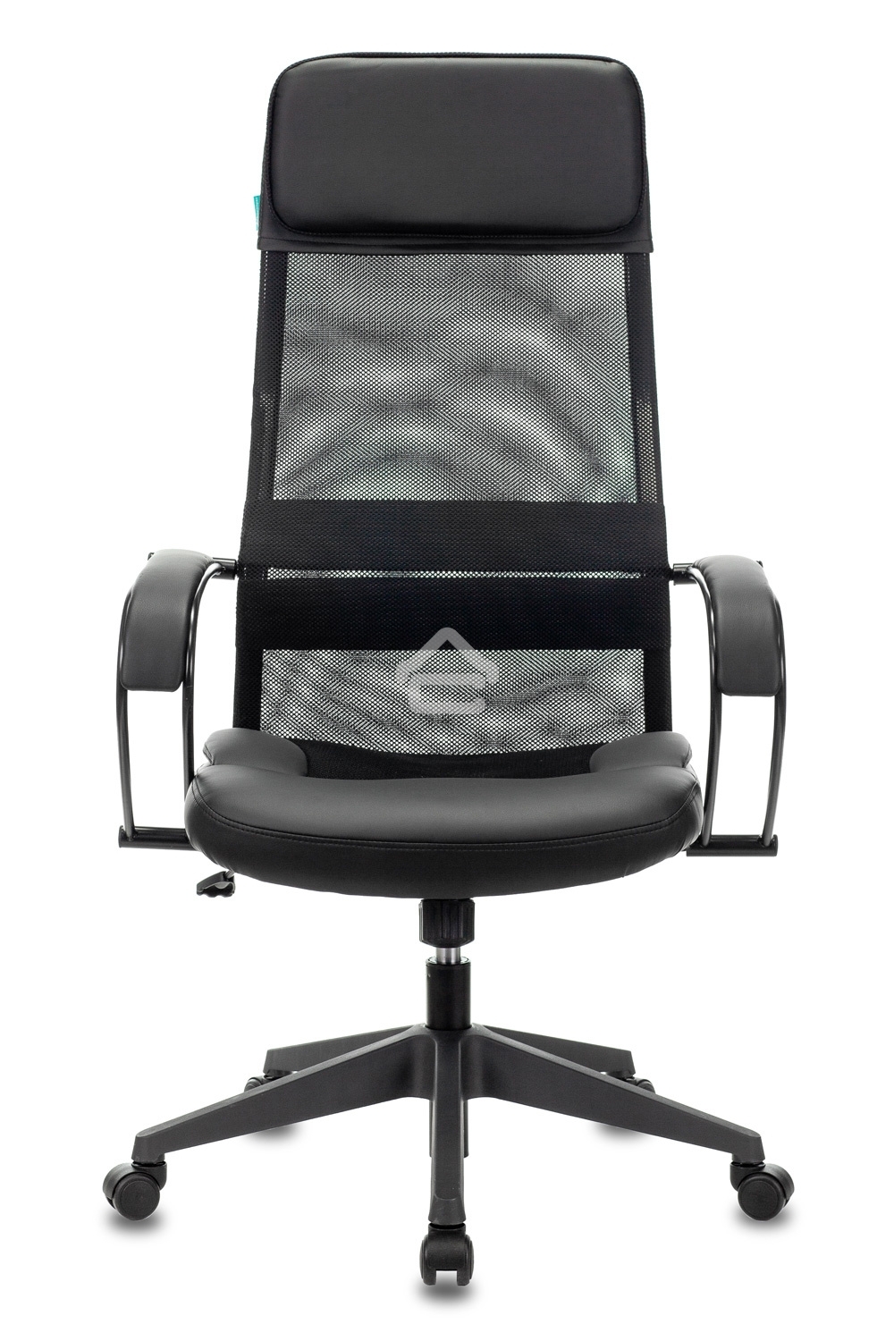 Кресло руководителя Бюрократ CH-608/BLACK TW-01 TW-11 черный, спинка сетка, искусст.кожа/ткань