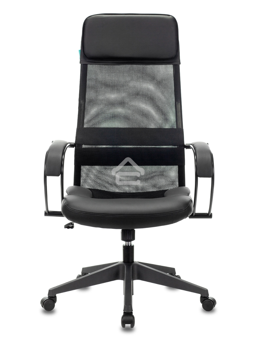 Кресло руководителя Бюрократ CH-608/BLACK TW-01 TW-11 черный, спинка сетка, искусст.кожа/ткань