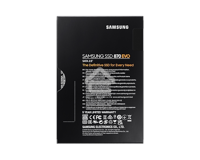 Накопитель SSD Samsung 870 EVO, 2Tb, SATA III, 2.5