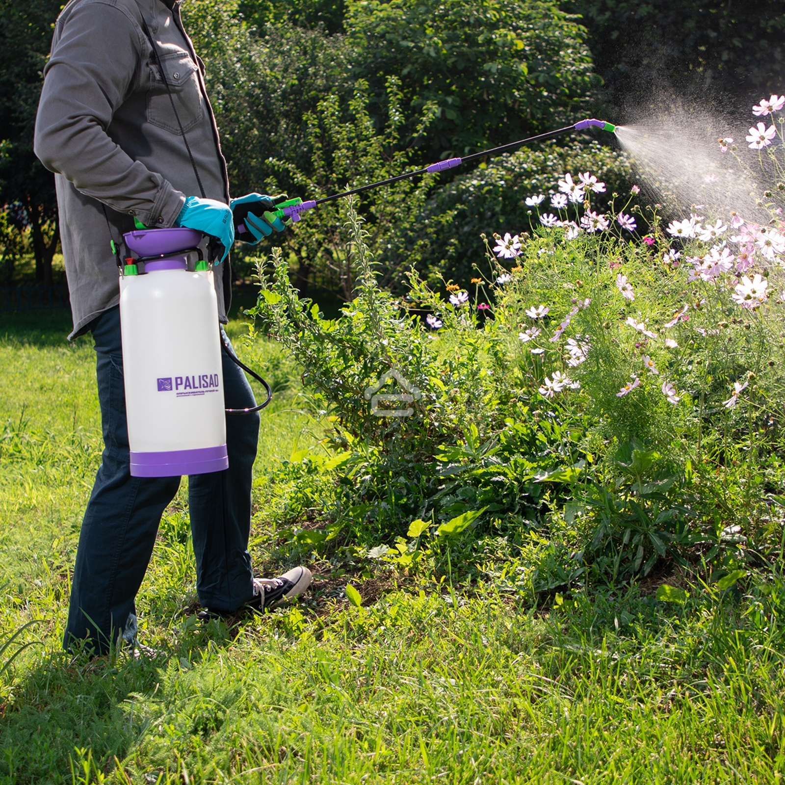 Опрыскиватель Palisad 7 л, ручной, усиленный, с горловиной, насосом, шлангом, разбрызгивателем