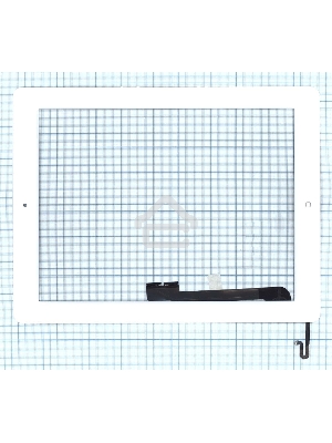 Сенсорное стекло (тачскрин) для iPad 4 белое с кнопкой OEM