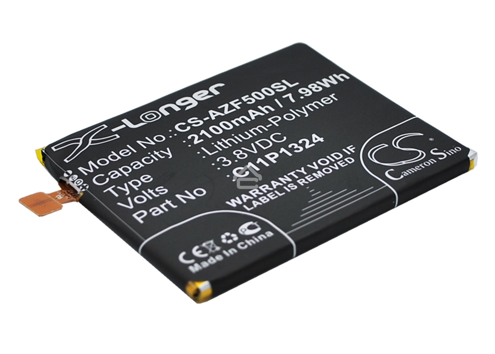 Аккумулятор CameronSino CS-AZF500SL C11P1324 для Asus ZenFone 5 A501CG 3.8V / 2100mAh / 7.98Wh