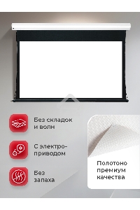 Экран для проектора S'OK Apollo SGPSMT-295x184A бокового натяжения, звукопрозрачный, белый к
