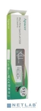 Накопитель SSD Apacer AS2280P4U, 512Gb, PCIe 3.0 x4, M.2 2280, NVMe, R/W 3500/2300