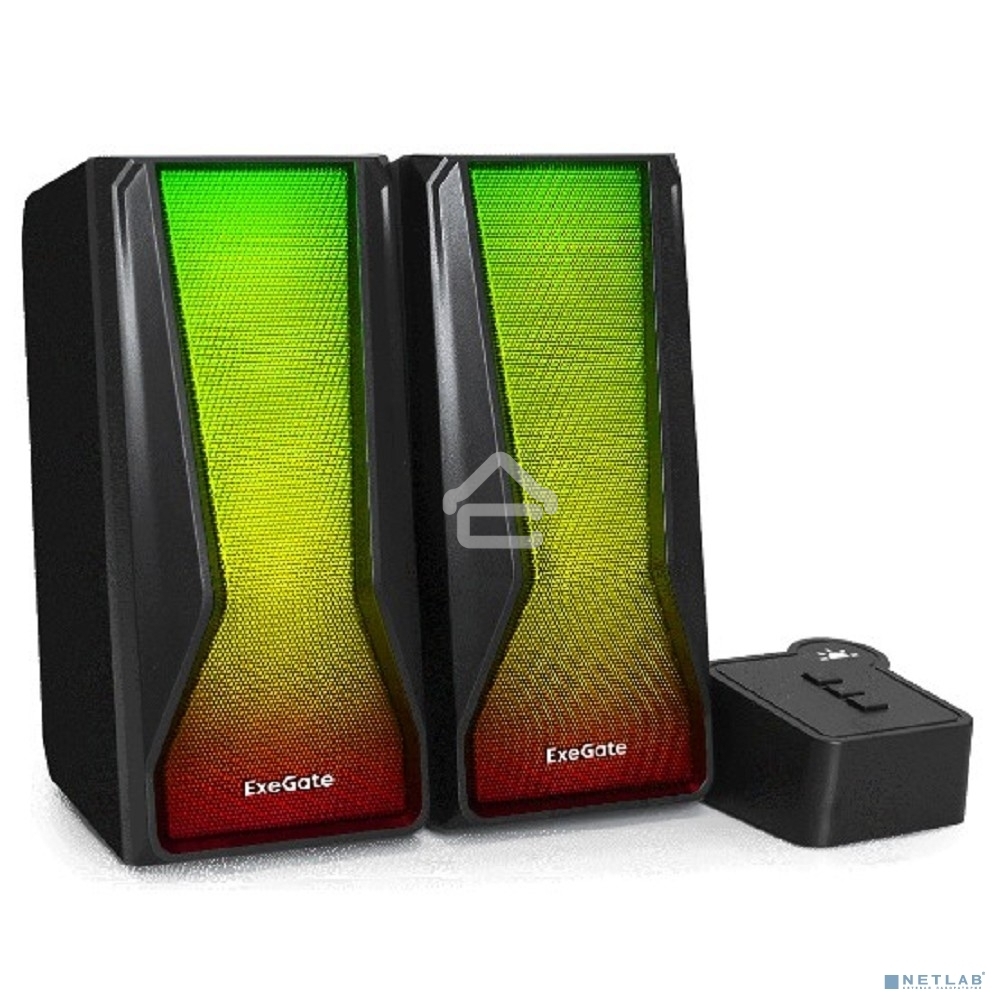 Акустическая система 2.0 ExeGate EX289687RUS Accord 230 (питание USB,Bluetooth, 2х3Вт (6Вт RMS), 60-20000Гц,  черный, RGB подсветка)