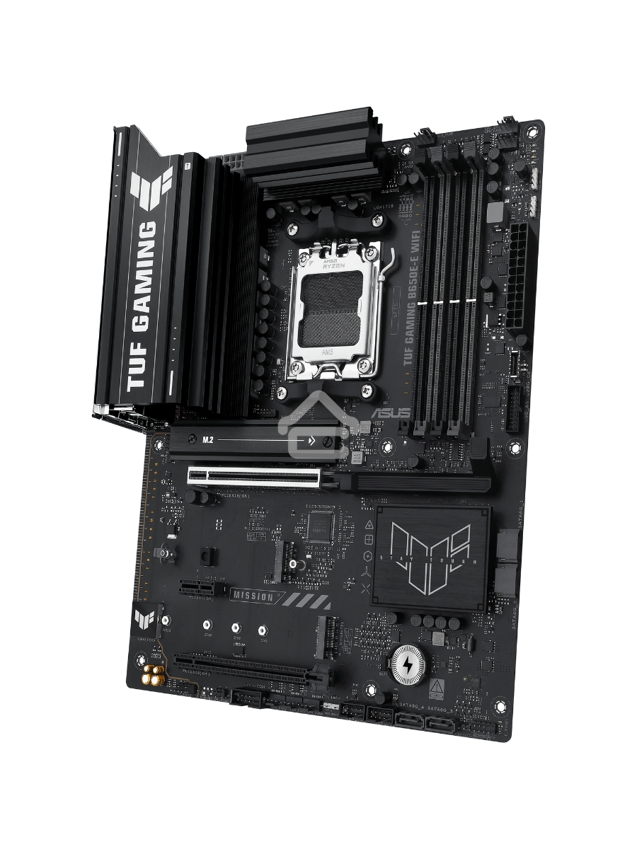 Материнская плата ASUS TUF GAMING B650-E WIFI, AM5, AMD B650, 4xDDR5, 4xSATA, 3xM.2, 1xPCIe 4.0 x16, 1xPCIe 4.0 x16, 1xPCIe x1, 1xDP, 1xHDMI, 1x2.5Gb LAN, Wi-Fi 6E, Bluetooth 5.3, 2xUSB-C (1x10Gbps, 1x20Gbps), 3xUSB-A 5Gbps, 2xUSB-A 10Gbps, 3xUSB-A 2.0, 5