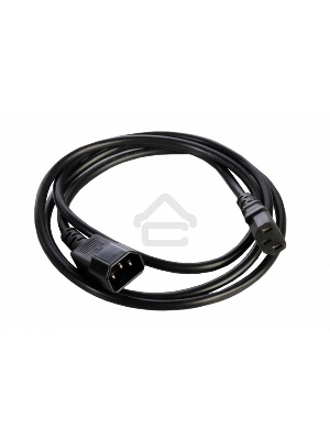 Шнур питания с заземлением IEC 60320 C13/IEC 60320 C14, 10А/250В (3x1,0), длина 3 м. (R-10-Cord-C13-C14-3)