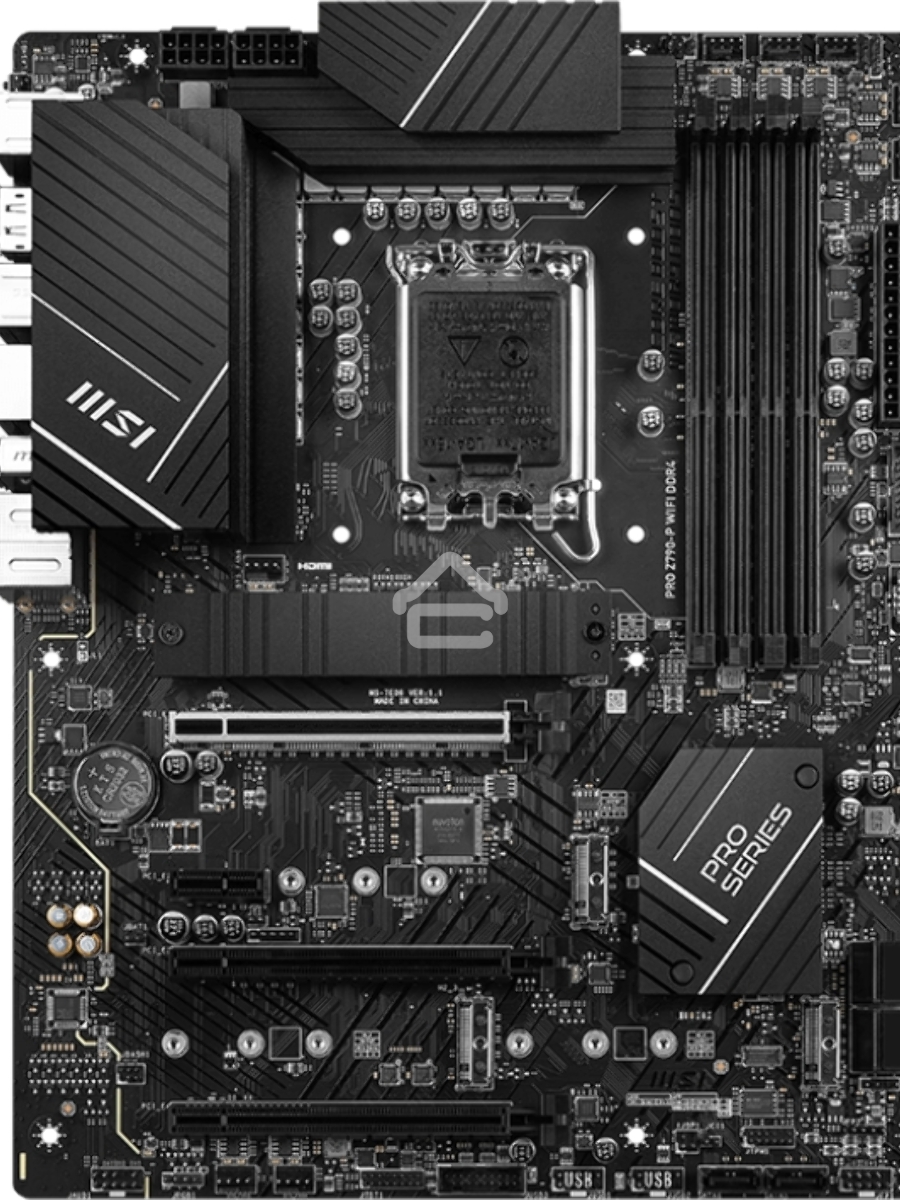 Материнская плата MSI PRO Z790-P WIFI, LGA 1700, Intel Z790, 4xDDR5, 6xSATA, 4xM.2, 1xPCIe 5.0 x16, 1xPCIe 4.0 x16, 1xPCIe 3.0 x16, 1xPCIe x1, 1xHDMI, 1xDP, 1x2.5Gb LAN, 4xUSB-A 2.0, 2xUSB-A 3.2 Gen 1, 1xUSB-A 3.2 Gen 2, 1xUSB-C 3.2 Gen 2x2, 6x3.5мм, 7.1,