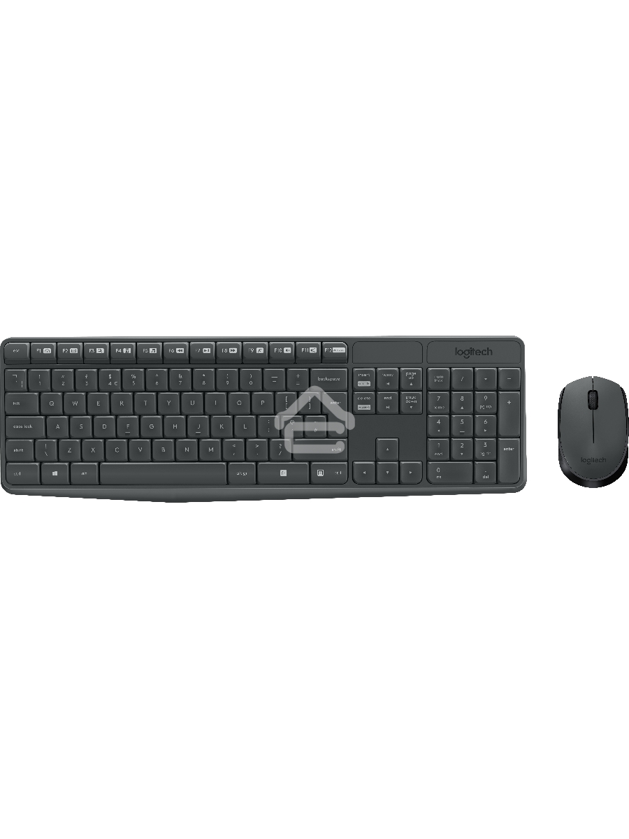 Клавиатура + мышь Logitech MK235 клав:черный мышь:черный USB беспроводная